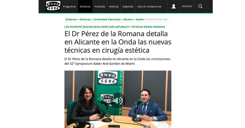 entrevista onda cero alicante perez romana cirugia estetica